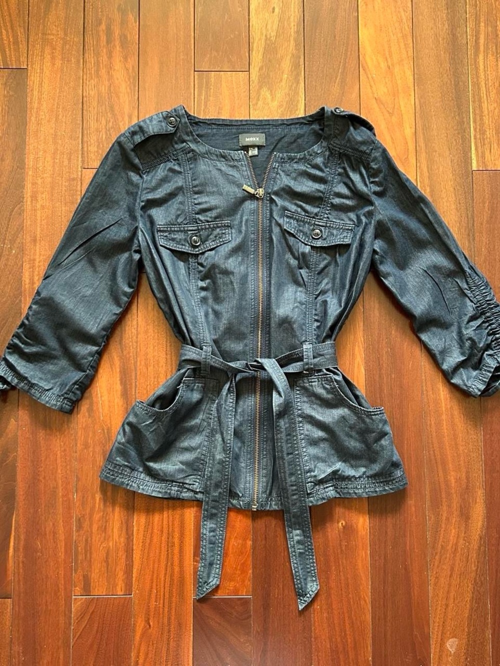 Mexx Dark Wash Belted Denim Utility Jacket